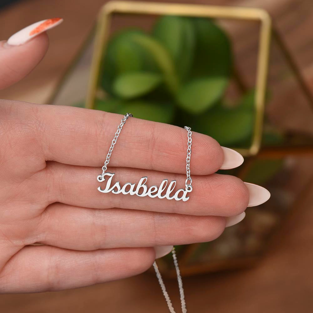 Custom Nameplate Necklace - Classic font