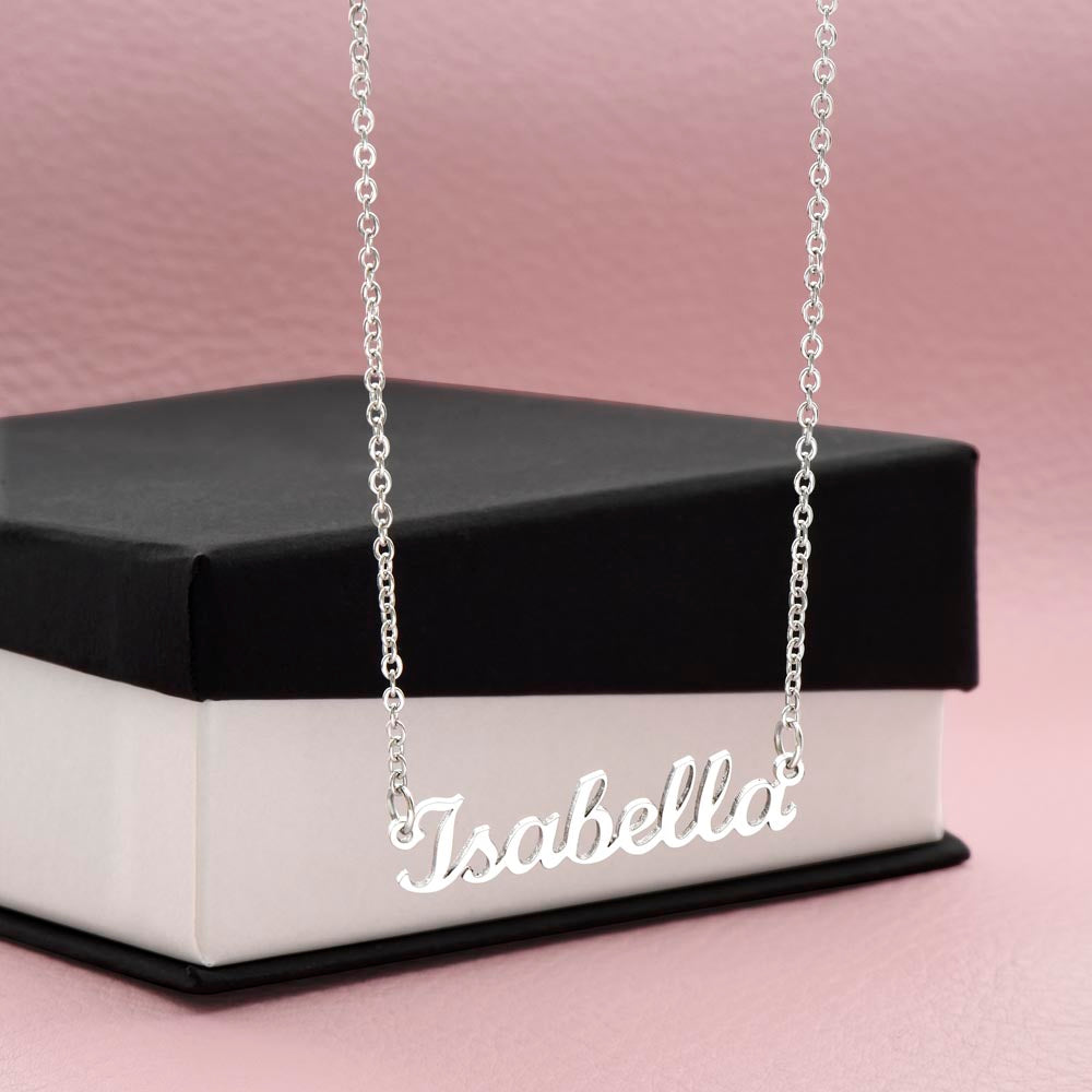 Custom Nameplate Necklace - Classic font