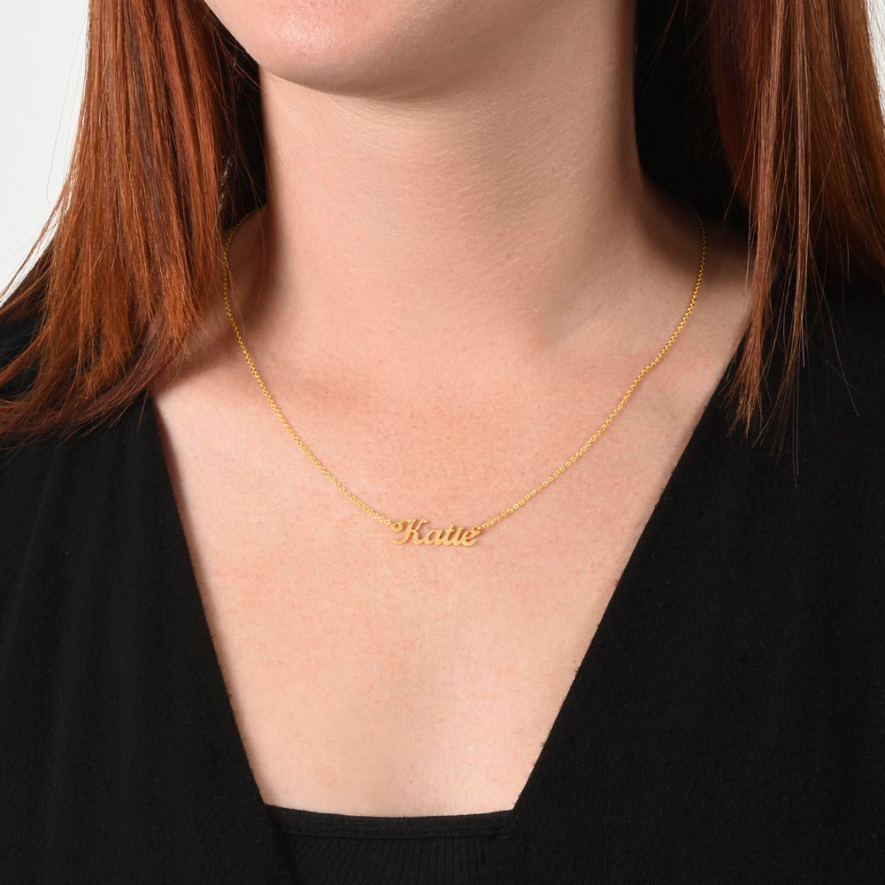 Custom Nameplate Necklace - Classic font