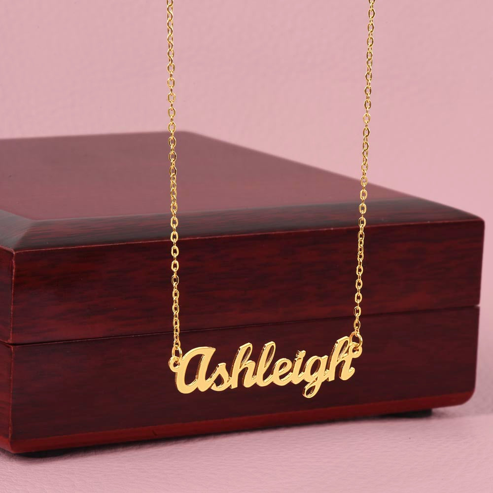 Custom Nameplate Necklace - Classic font